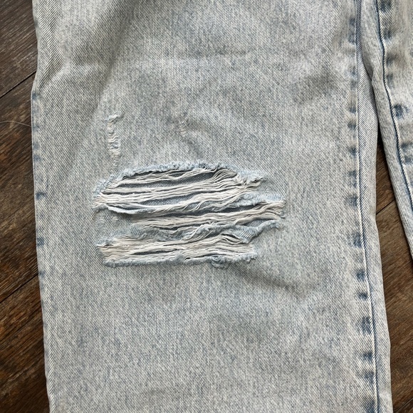 ZARA Women's High Rise Wide Leg Full Length Jean Light Wash Size 10 - Picture 5 of 7